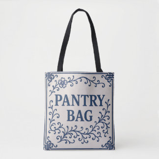 "BLUE PANTRY BAG" - CHINOISERIE TOTE