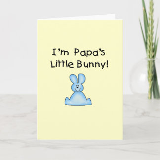 Blue Papa's  Little Bunny T-shirts and Gifts Holiday Card