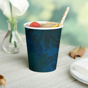 blue paper cups