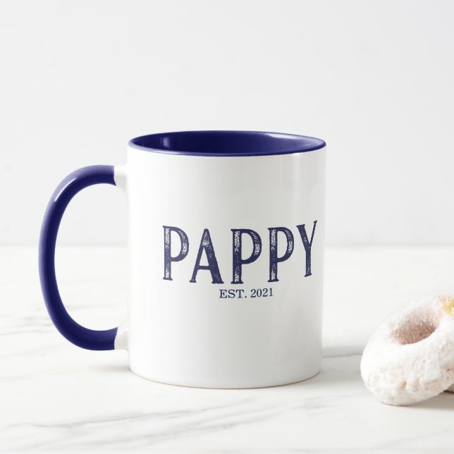 Blue Pappy Year Established Mug (With Donut)