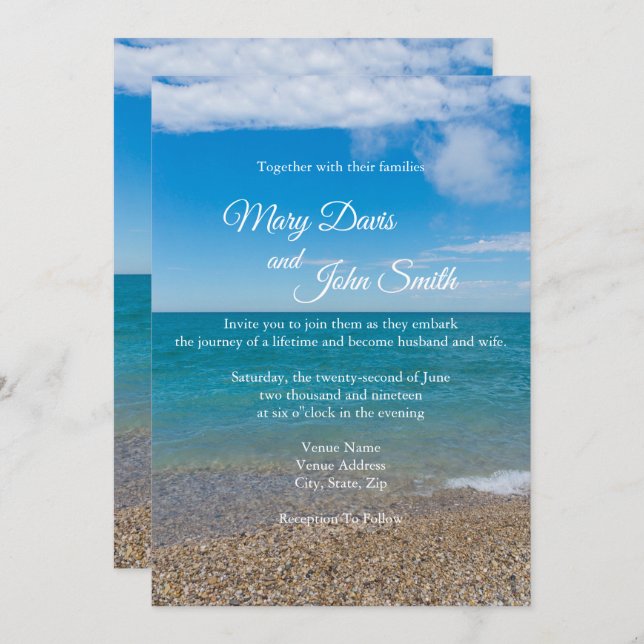 Blue Paradise At Michigan Invitation (Front/Back)