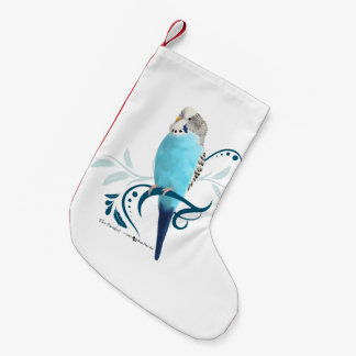 Blue Parakeet Small Christmas Stocking