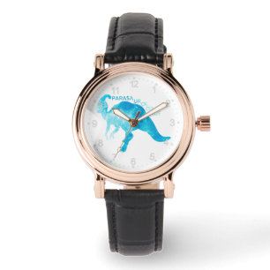 Blue Parasaurolophus - Choose background color Watch