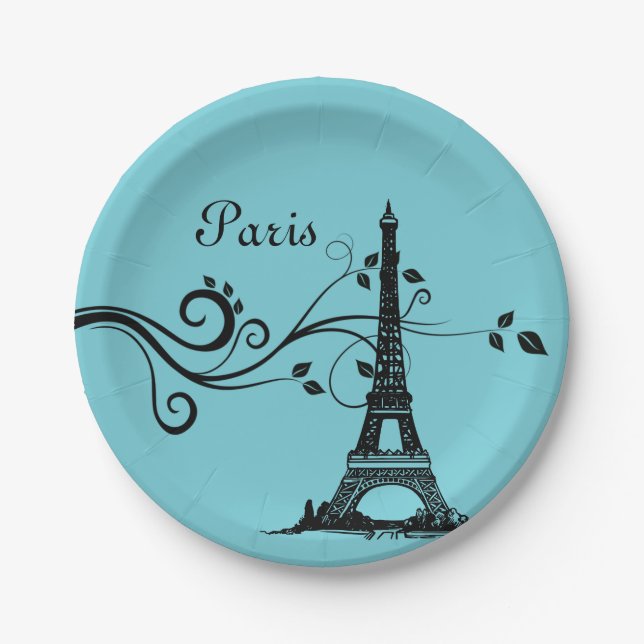 Blue Paris Plate (Front)