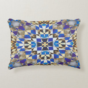Blue Parquet Decorative Cushion
