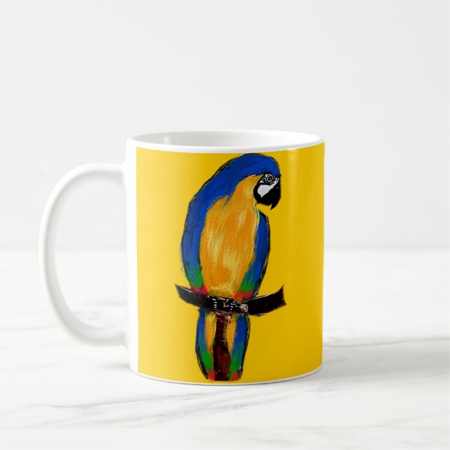 Blue Parrot Coffee Mug (Left)