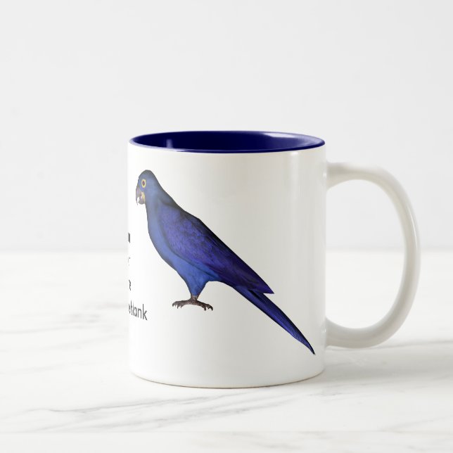 Blue Parrots Two-Tone Coffee Mug (Right)