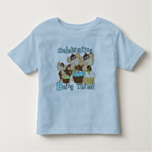 Blue Party Monkeys 3rd Birthday T-shirts and Gifts