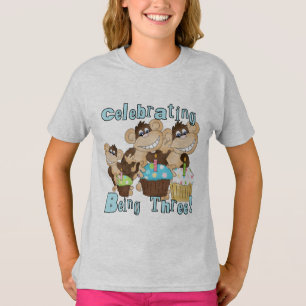Blue Party Monkeys 3rd Birthday T-shirts and Gifts