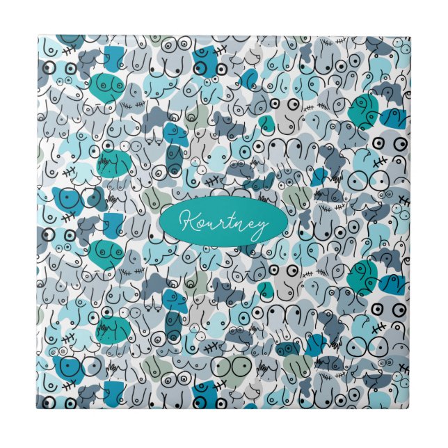 blue pastel breast tile (Front)