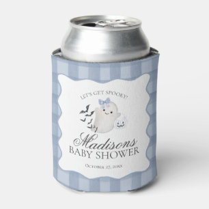 Blue Pastel Little Boo Ghost Baby Shower Favours Can Cooler