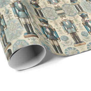 Blue Pastel Nutcracker Powder  Wrapping Paper