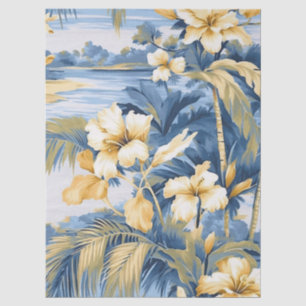 Blue Pastel Ocean View Decoupage Tissue Paper