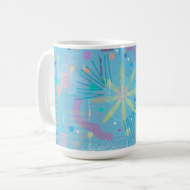Blue Pastels Dream Abstract  Coffee Mug (Front Left)