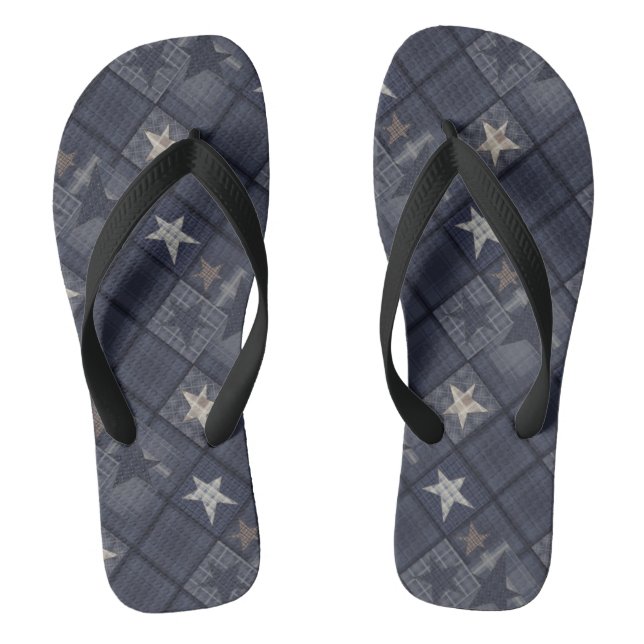 Blue patch jandals (Footbed)