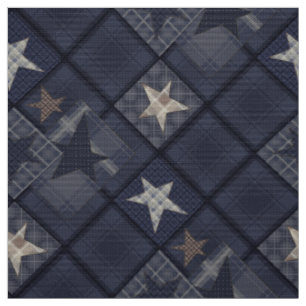 Blue patchwork fabric
