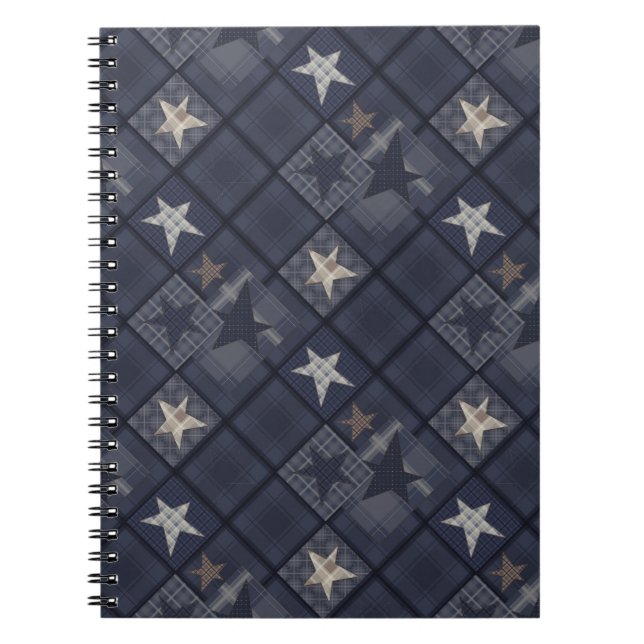 Blue patchwork notebook (Front)