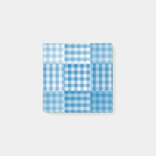 Blue Patchwork Pattern Post-it Notes