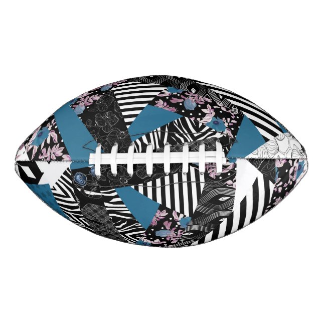 Blue patchwork, popular, patchwork, folk, rustic,  football (Front)