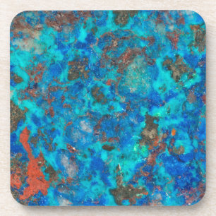 Blue patterened Shattuckite Coaster
