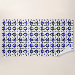 Blue Pattern Beach Towel