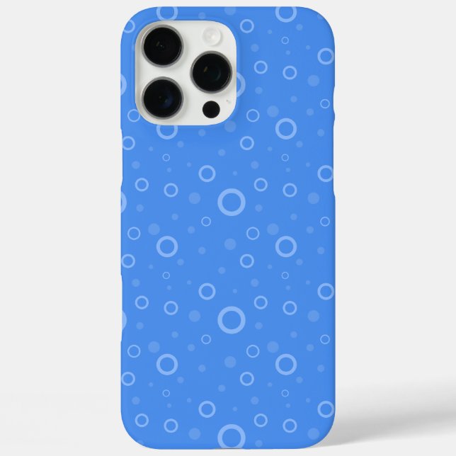 Blue Pattern Circles Customisable Case-Mate iPhone Case (Back)