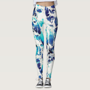 Blue Pattern Leggings