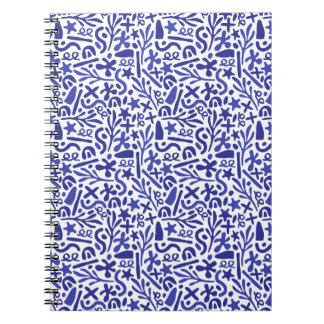 Blue pattern notebook