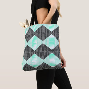 Blue Pattern Shoulder Bag