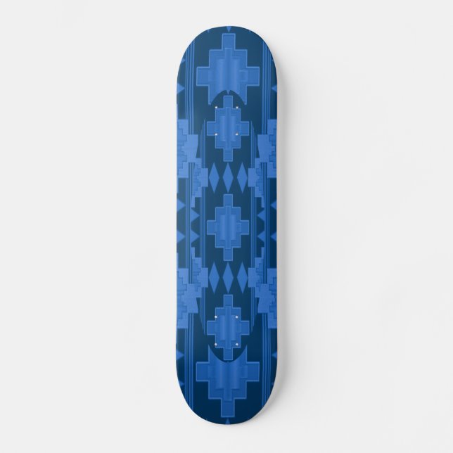 Blue Pattern Skateboard (Front)