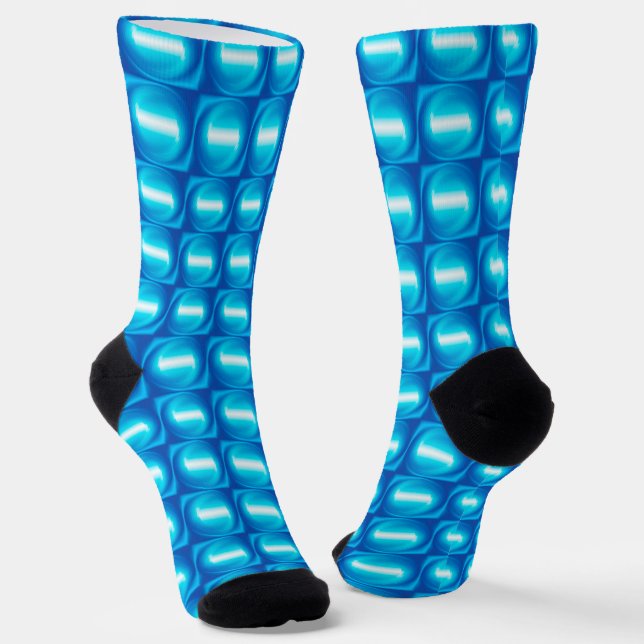 Blue Pattern Socks (Angled)