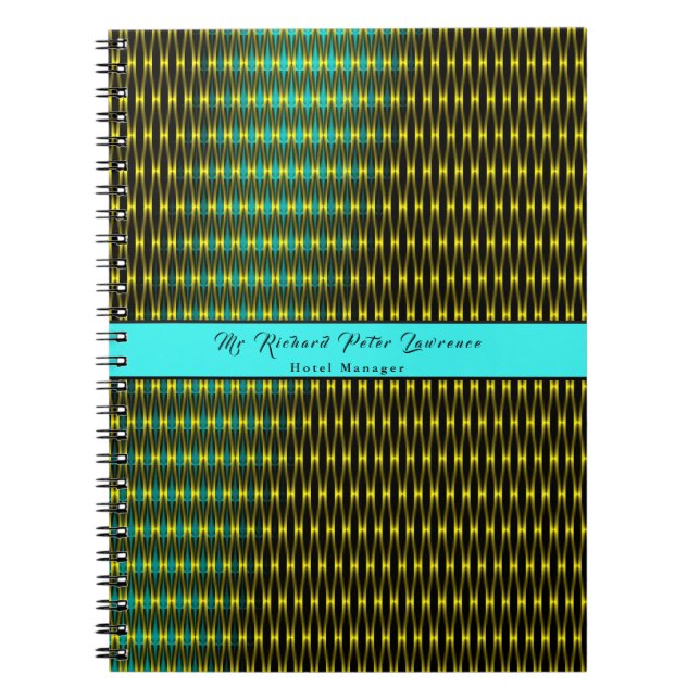 Blue Pattern Spiral Notebook (Front)