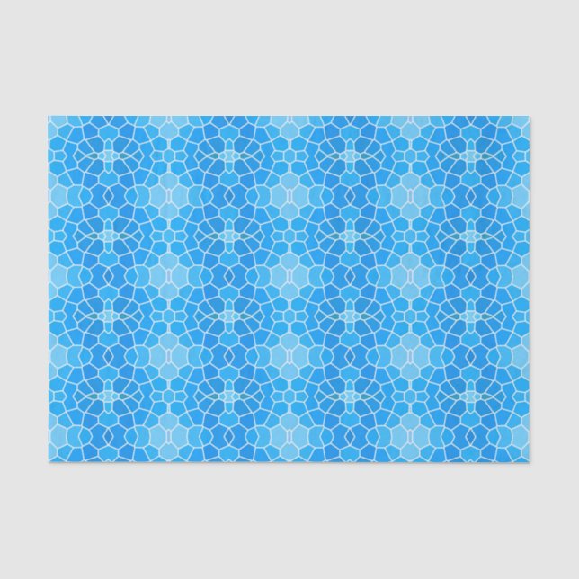 Blue Pattern  Tissue Paper (Front)