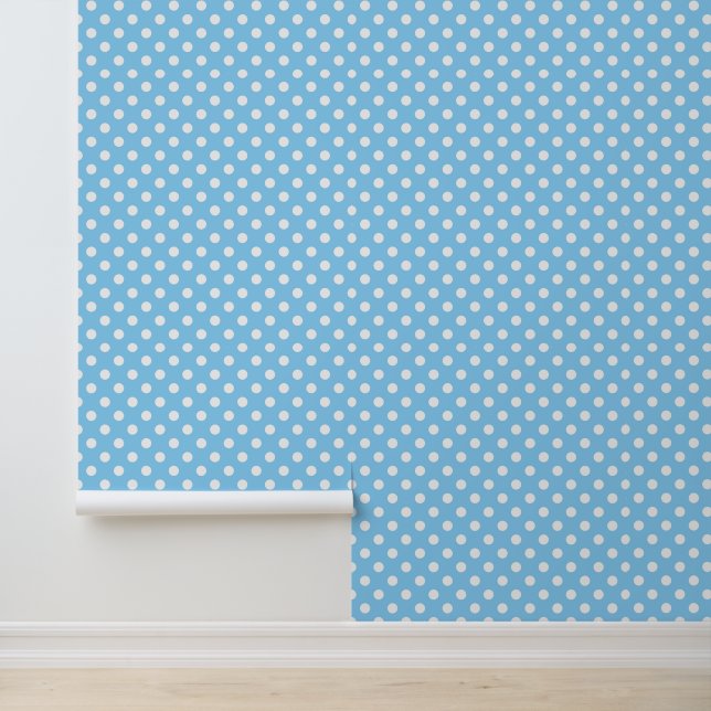 blue pattern with white polka dots  wallpaper (Application)