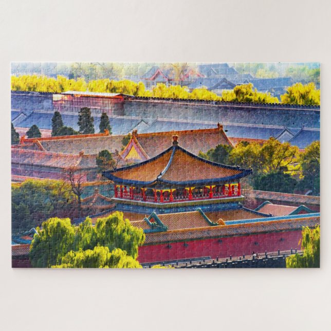 Blue Pavilion, Forbidden City Jigsaw Puzzle (Horizontal)