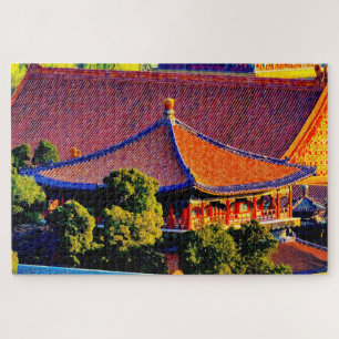 Blue Pavilion Roof   Forbidden City Jigsaw Puzzle