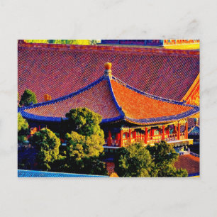 Blue Pavilion Roof Forbidden City Postcard
