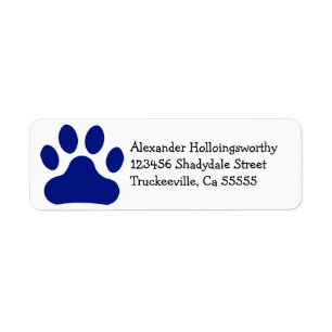 Blue Paw Print
