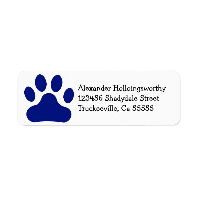 Blue Paw Print (Front)
