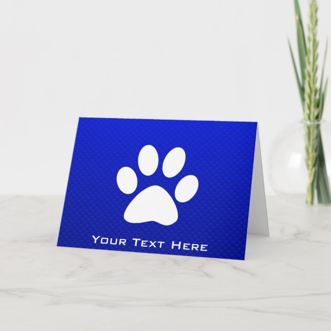 Blue Paw Print Card (Front)