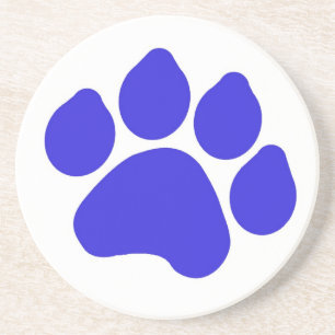 Blue Paw Print Coaster