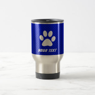 Blue Paw Print Travel Mug