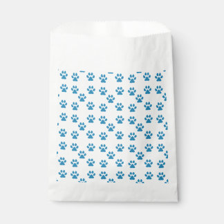 Blue Pawprints Favour Bags