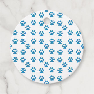 Blue Pawprints  Favour Tags