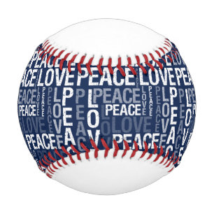 Blue Peace and Love Baseball