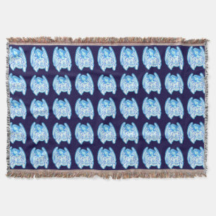 Blue Peace Angel Throw Blanket