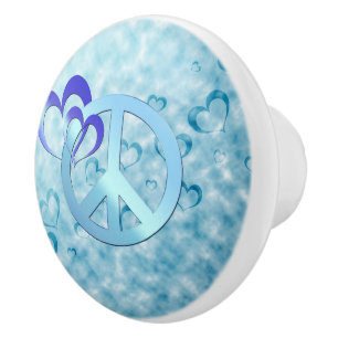 Blue Peace Ceramic Knob
