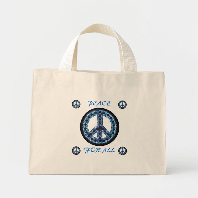 blue peace for all bag (Front)
