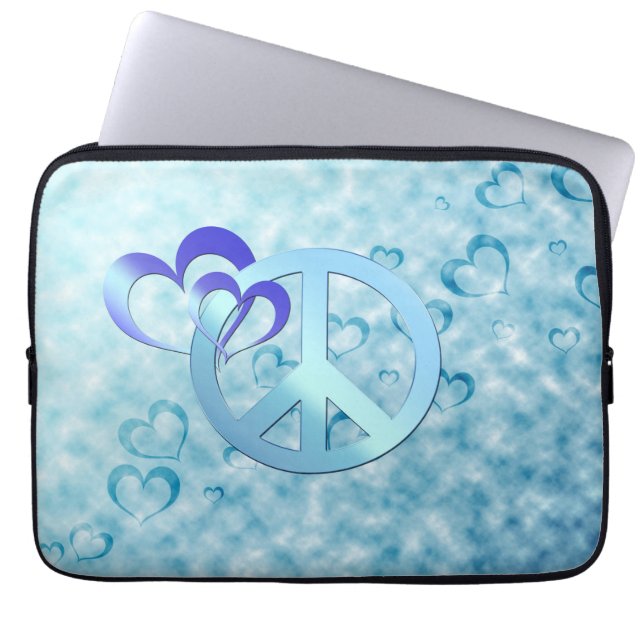 Blue Peace Laptop Sleeve (Front)