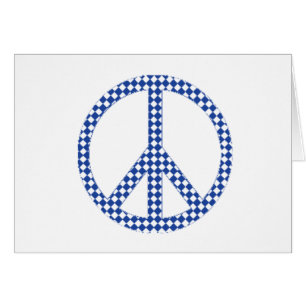 Blue peace sign